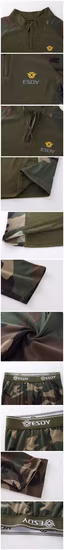 2022 vendita calda personalizzata autunno inverno outdoor uomo lungo sportivo militare biancheria intima termica in pile nero