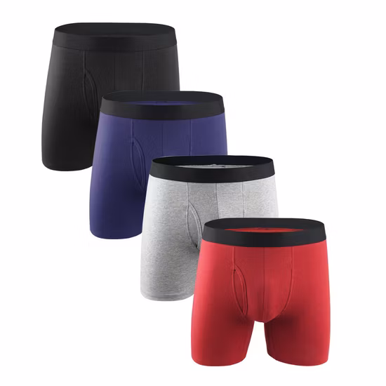 Riassunti del pugile della biancheria intima degli uomini dello spandex del poliestere del cotone molle comodo all'ingrosso della fabbrica